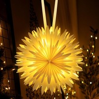 Weihnachtsstern Beleuchtet 3D Papierstern Zum AufhäNgen Weihnachtsdeko 45Cm