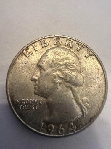 1964   Washington Silver Quarter Dollar 90% Silver Philadelphia mint