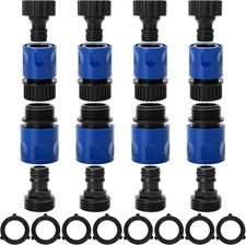 Garden Hose Quick Connect 3/4" Water Hose Fit Plastic Male Female Connector 4Set