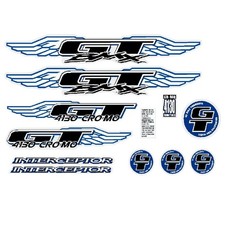 1997 GT BMX - Interceptor - decal set - for green frame