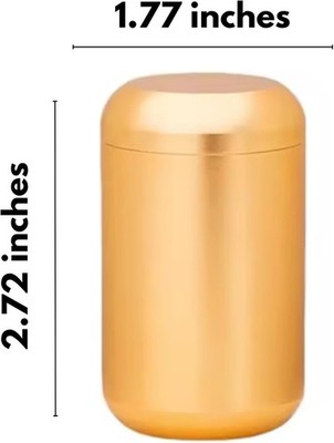 4 Pack 2.7oz Gold Metal Tin Canister Airtight Small Herb Spice Storage Jar