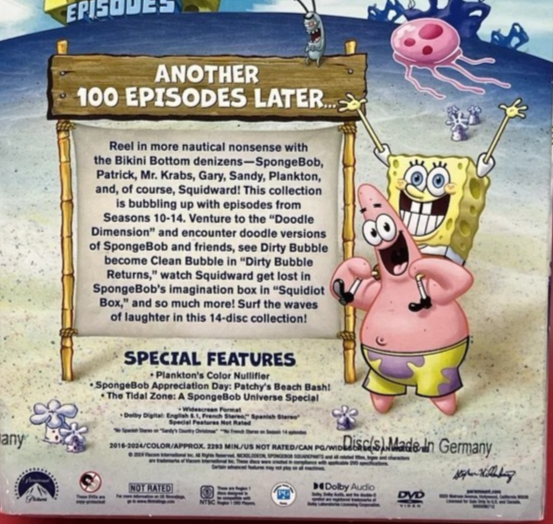 SpongeBob SquarePants Seasons 1-14 3 DVD Sets 300+Episode First