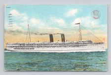 Postcard SS Yale and SS Harvard Los Angeles Steamship Co ~ 1926