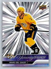2023-24 Upper Deck Young Guns Silver Outburst Marc Del Gaizo RC Nashville