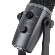 USB Condenser Microphone Aluminum Alloy Wired Connection Clear Sound Gaming