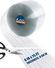 Clear PVC Strip Curtain Roll 8in x 75ft