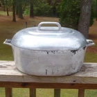 Vintage Wagner Ware MAGNALITE Aluminum Oval 8 Quart Roaster w/Lid 4265-P As Is