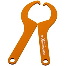 1 PAIR STEEL/GOLD COILOVER DAMPER SHOCKS LOWERING SPRING SLEEVE SPANNER WRENCH