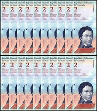Venezuela 2 Bolivar Fuerte, 2007-2014, P-88, UNC, Signature Varies X 20 PCS