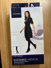Sigvaris Medical Soft Opaque Pantyhose 20–30 mmHg LS Black