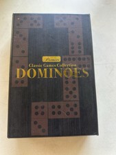 Premier Classic Games Collection Dominoes Wood Box Set New Open Box