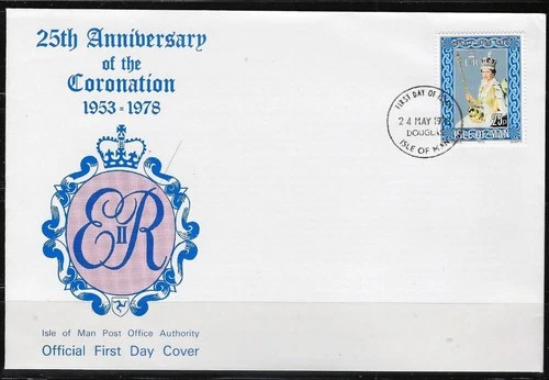 1¢ WONDER'S ~ ISLE OF MAN FDC 25TH ANNIVERSARY OF CORONATION 1978 - F180