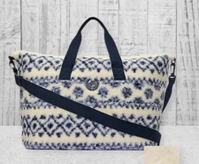 NWT  Victoria's Secret VS PINK Weekender Tote Bag Cozy Plush Sherpa Blue  💙