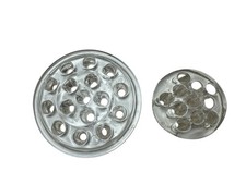 2 Vintage Clear Glass Flower Frog 11 - 16 Holes for Floral Arrangements Vases