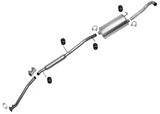 Full Exhaust Muffler System For Mercury Villager Nissan Quest 99-01