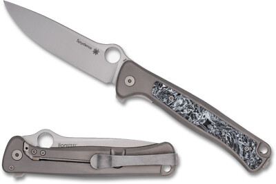 SPYDERCO Michele Pensato s Slym Titanium/Carbon Fiber Handles M390 Steel C271TIP