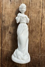 Avon Vintage Half Full Parfum Bottle White Glass Lady With Flower &lsquo;Charisma&rsquo;