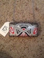 Stefano Laviano Vintage Swarovski Crystal Clutch Crossbody Bag Purse Nwt