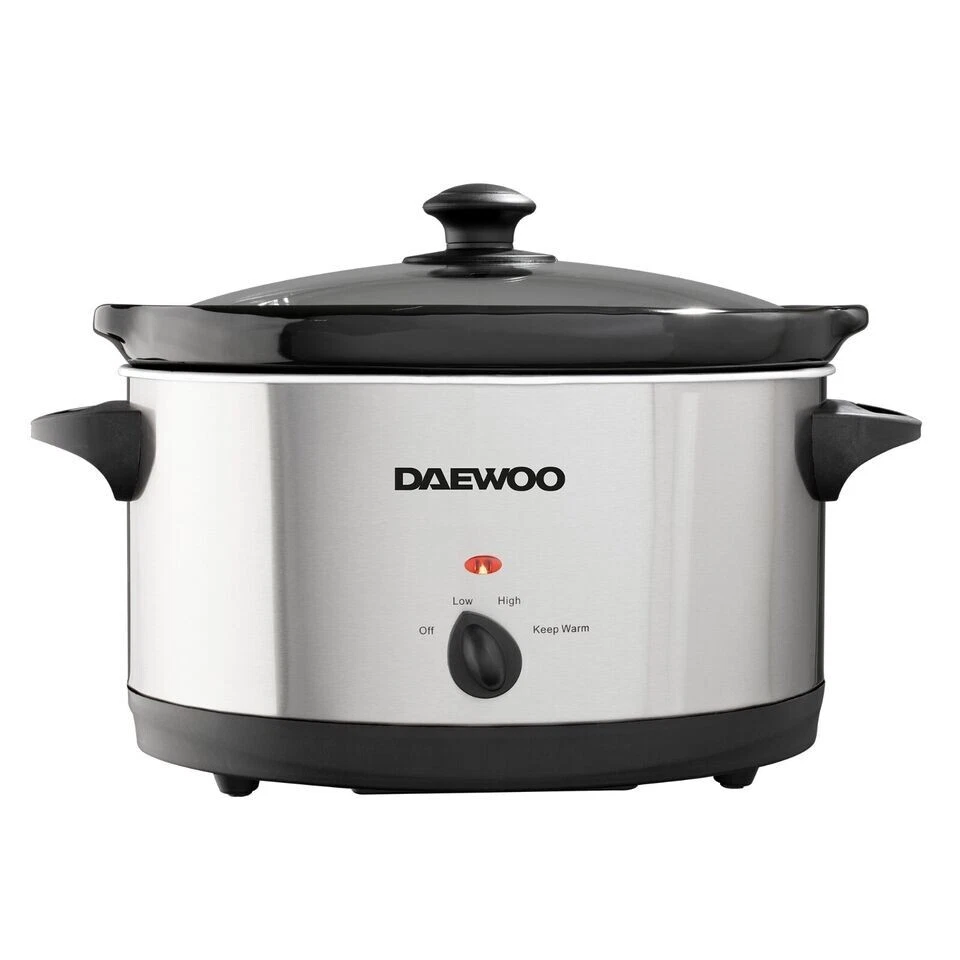 Daewoo stainless steel slow cooker kitchen work top Dishwasher Safe 6.5L SDA1788