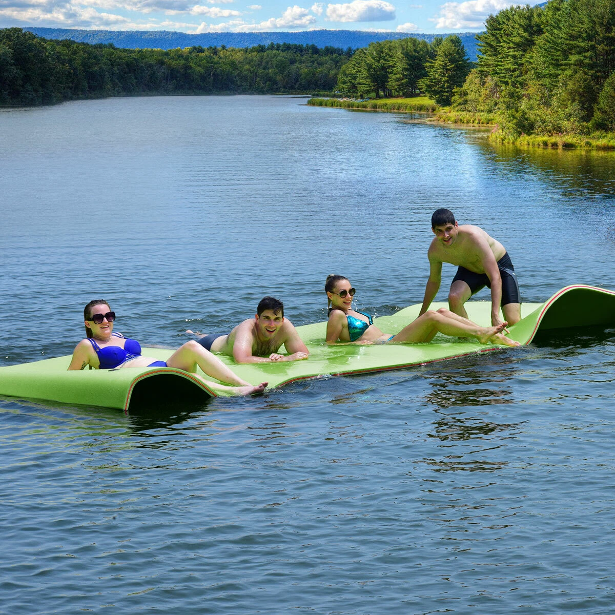 Costway 3 Layer Floating Water Pad 12 x 6 Floating Oasis Foam