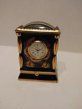 Imperia Limoges Fine Porcelain Cobalt Blue Mini Clock 22K FRANCE Needs Work