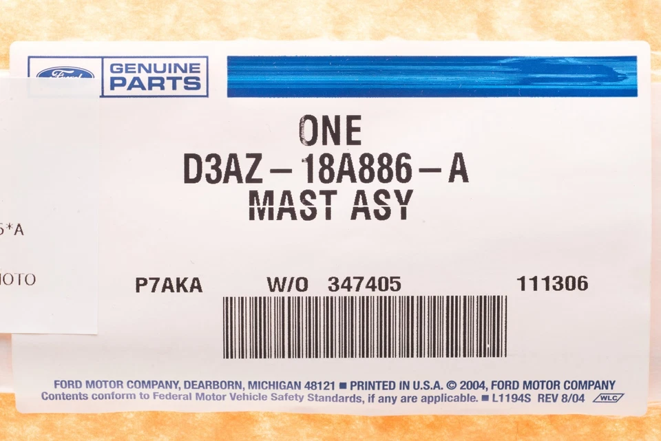 Ford Mustang F150 F250 Thunderbird Chrome Radio Antenna Mast Rod OEM D3AZ18A886A - Image 4 of 4