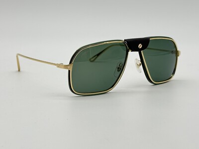 SANTOS DE CARTIER NAVIGATOR PILOT SHAPE GOLDEN SUNGLASSES 