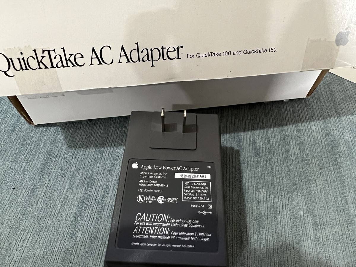 Apple Quicktake AC Adapter For Quicktake, 100 And Quicktake 150 