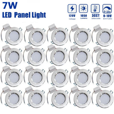 10Pack 7W 85-220V Dimmable Led Ceiling DownLight Lamp Spotlight&driver