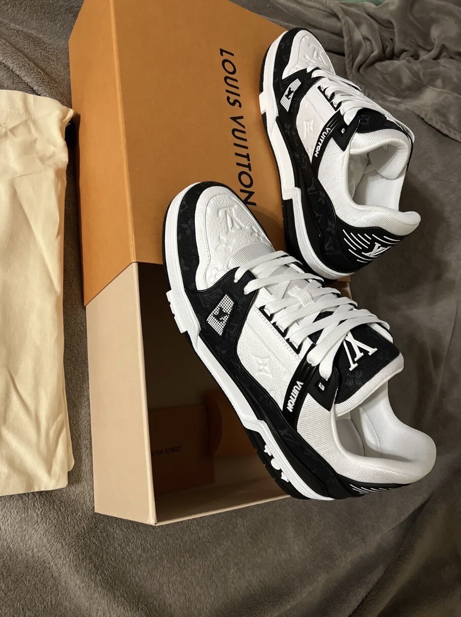 Louis Vuitton Trainers Black and White eBay