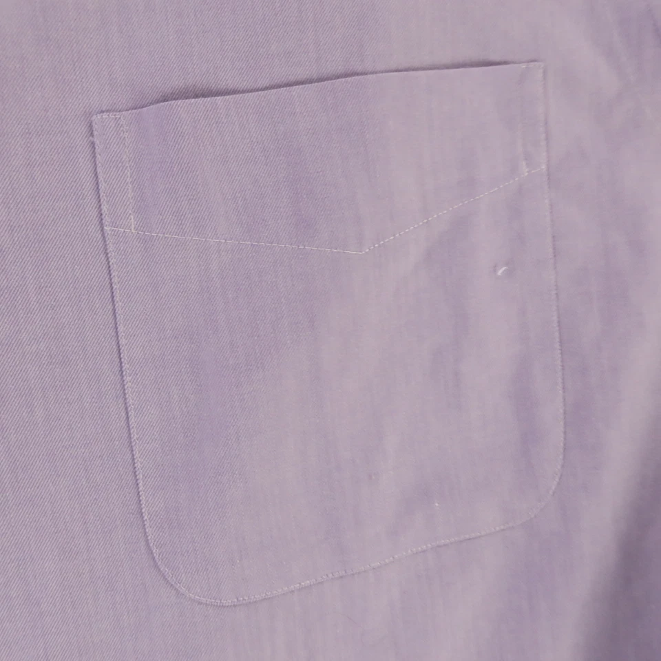 Camisa American Living Para Hombres 2XL 2XLT 18 36/37 Púrpura Mezcla de Algodón Sarga Abotonada Foto 3 de 4