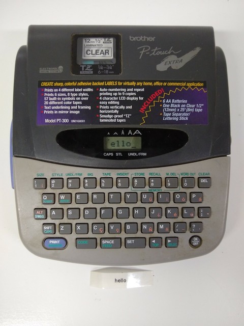 Brother P-Touch Extra PT-300 Electronic Label Thermal Printer TESTED