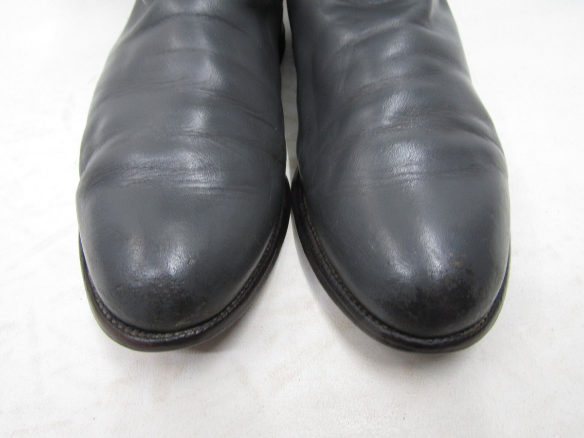 Justin Mens Size 8.5 D Gray Leather Roper Cowboy Western Boots 3408 Men main image 2