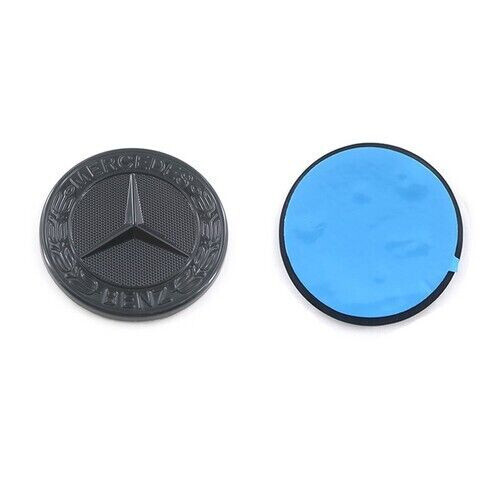 Glossy Black AMG Laurel Wreath Hood Emblem for Mercedes