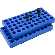 2 PCS Vial Racks 4ml Vials 50 Holes Sample Bottles Rack 16mm Laboratory Storage