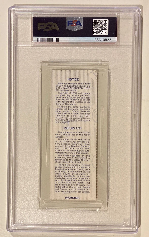 1977 Graig Nettles George Brett Signed Baseball Ticket ALCS PSA/DNA 10 Certified - Image 4 of 4