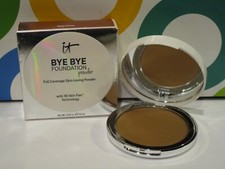 IT COSMETICS  BYE BYE FOUNDATION FULL COVERAGE POWDER  DEEP HONEY  BOXED