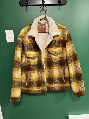 Levi's Premium Tweed Vintage Fit Sherpa Trucker Jacket 791290015 Men s L