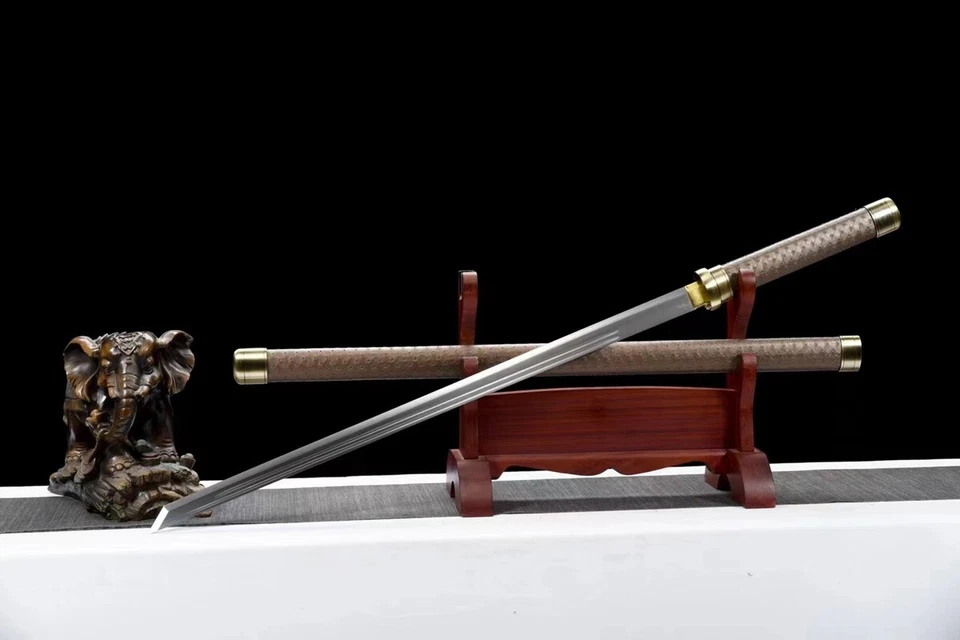 Espada china lista para la batalla espada ancha Dao afilada 1095 hoja de acero al carbono sable OK Foto 3 de 4