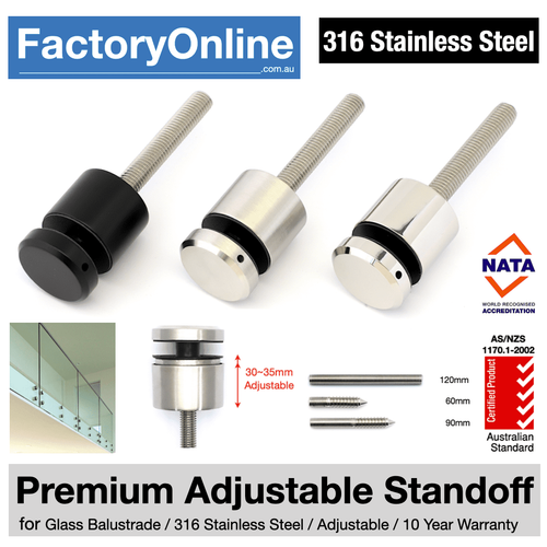 Standoff Pin For Face Mount Glass Balustrade Panels Side Mount Patch Fitting Diy Ebay