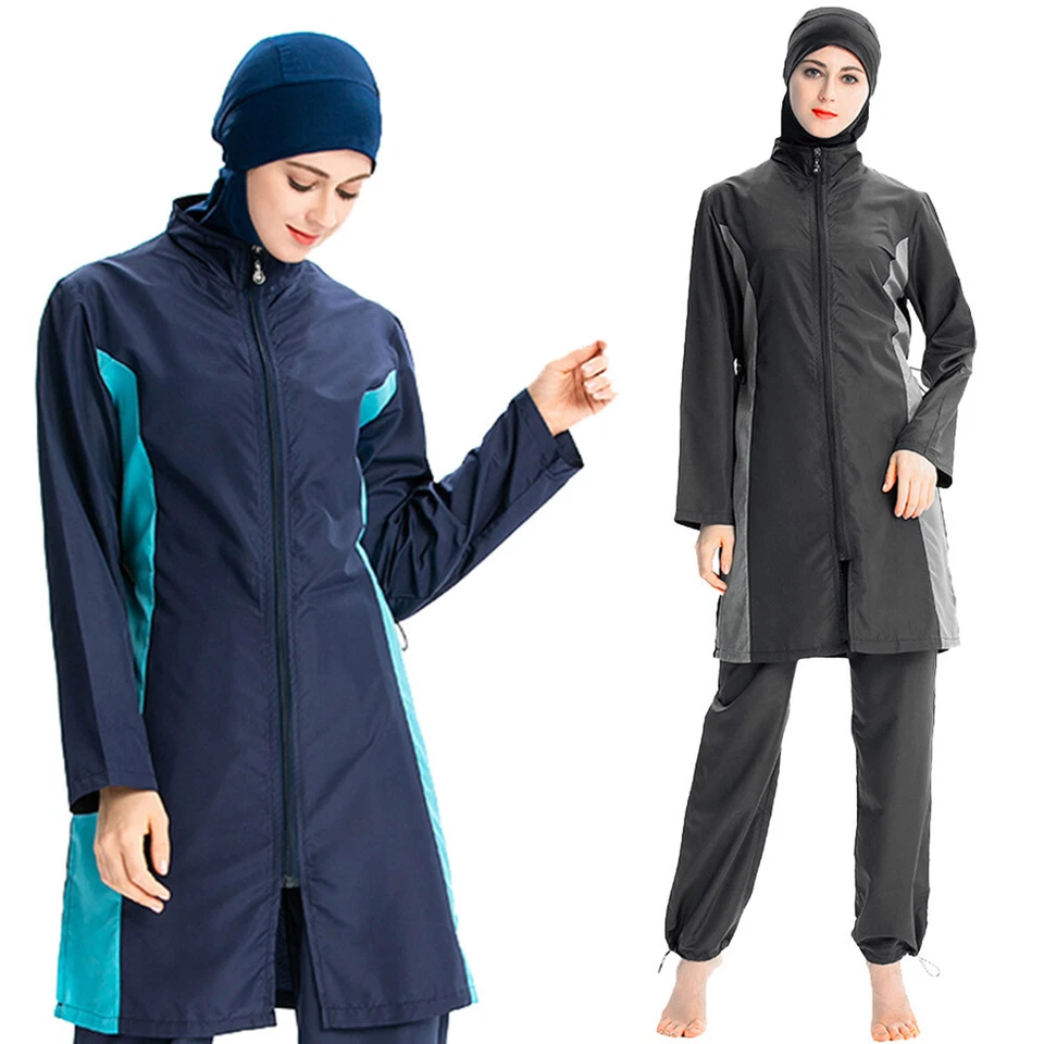 3PCS Modest Damen Bademode Badeanzug Muslim Burkini Strandbekleidung Islamisch^ - Bild 2 von 4