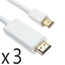 3 Pack 6ft Mini DisplayPort DP to HDMI Converter Adapter Cable fits Thunderbolt