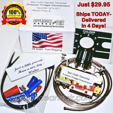 Thermostat for Refrigerators + Free Thermometer, Instructions - Ships TODAY!