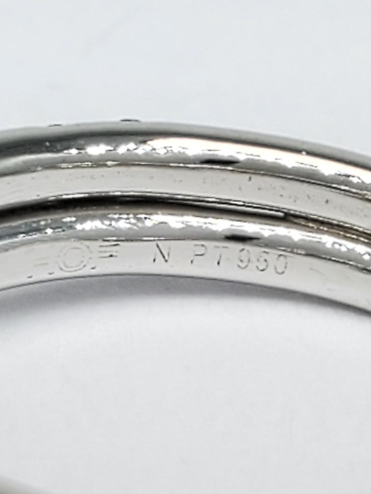 950 Solid Platinum Diamond Wedding Ring Set Size … - image 5