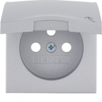 B.SQUARE/B.7 MODUL ALUMINIUM MATTENPLATTE FÜR STECKDOSE 1X MIT/U MIT KLA /G1DE