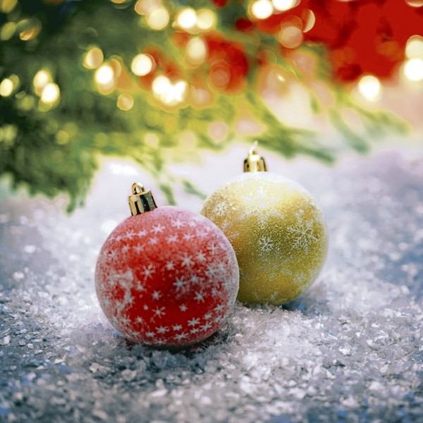 20 Servietten Chrystal Baubles - Weihnachtskugeln Zum Dekorieren 33X33Cm-image