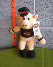 HARLEY-DAVIDSON motorcycle doll Road Hawg biker pig 1992 plush toy NWT oinker