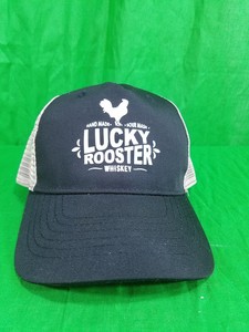lucky rooster whiskey trucker hat
