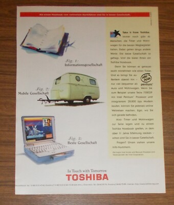 Seltene Werbung TOSHIBA TECRA 730CDT  Notebook Portable Computer #1 1997
