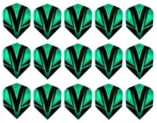 5 New Sets Harrows Vivid Standard Dart Flights - Ships w/ Tracking - Jade